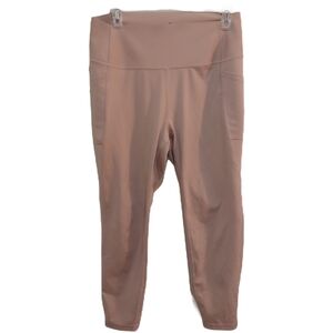 GAP FIT Scuplt Revolution Nude or Light Pink Leggings Size Large (L)